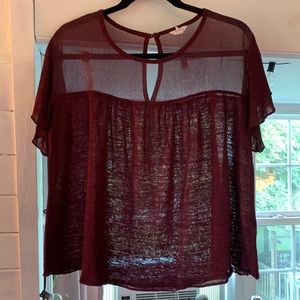 Aeropostale Burgundy Blouse